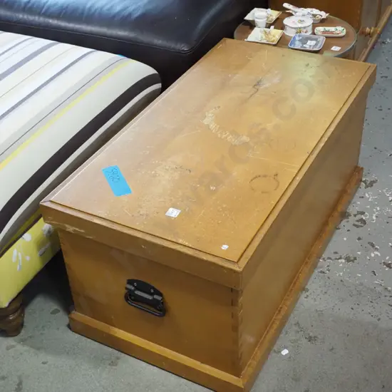 rimu blanket box - some water damage to top