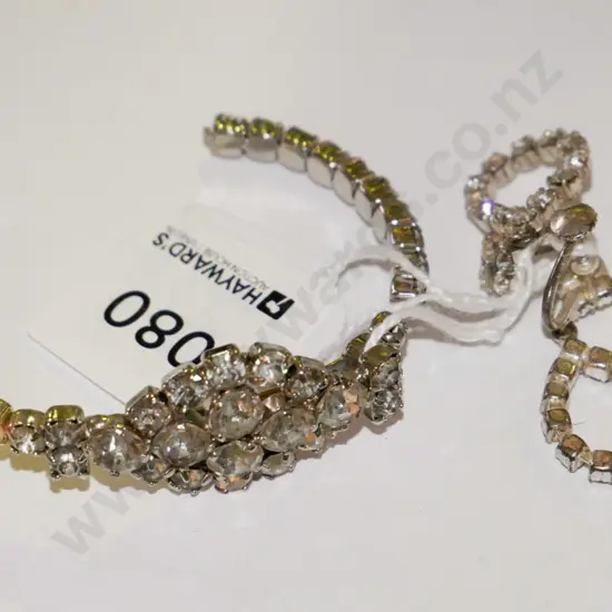 cz bangle and earring set