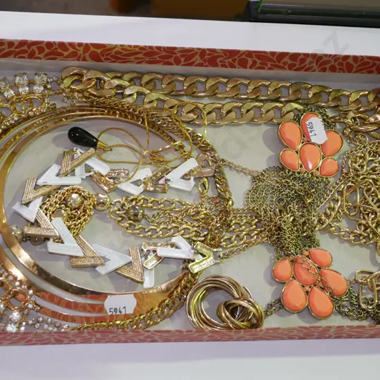 tray of costume jewellery