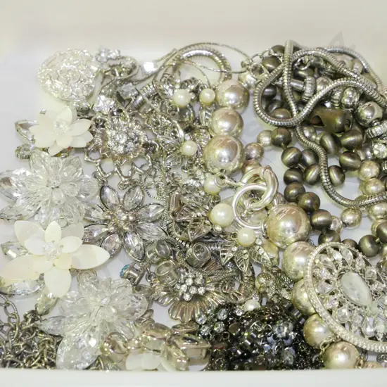 tray of costume jewellery