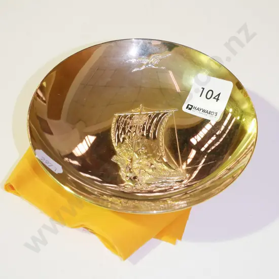 brass presentation bowl -  Establishment of Suzuki in NZ 1984