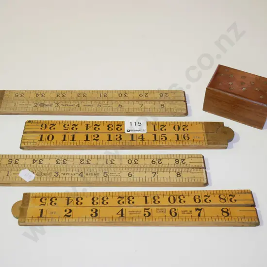 vintage rulers, small trinket box