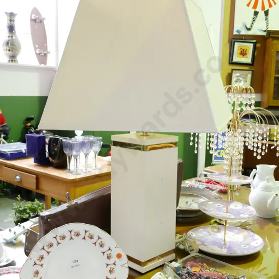 large 1980s style table lamp H-820