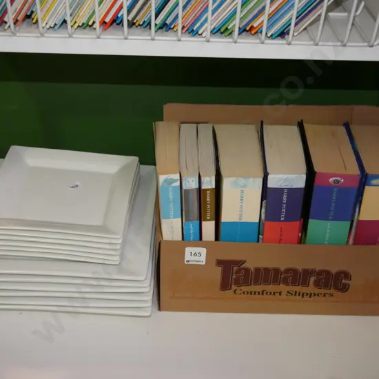 Harry Potter books, square dinner plates