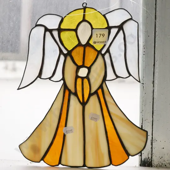 hanging leadlight angel art