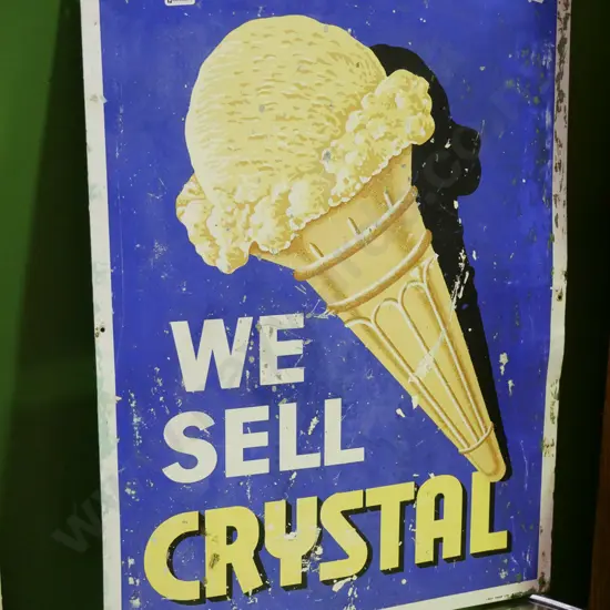 crystal ice cream print on tin