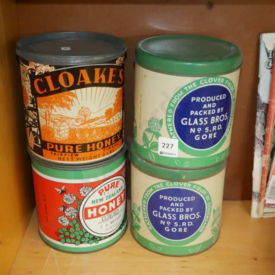 vintage honey tins