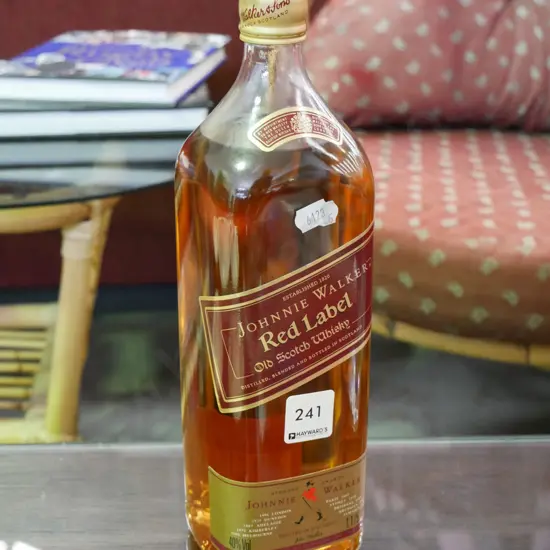 bottle of Johnny Walker Red Label whisky