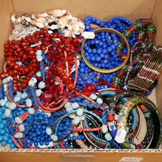 small box of costume jewellery