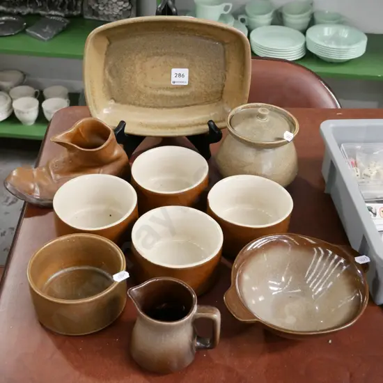Temuka Pottery bowls, baking dishes etc