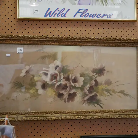 gilt framed print - flowers