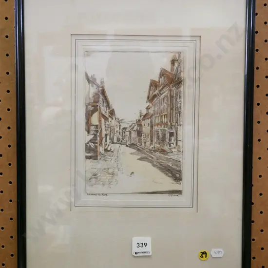 framed print - village main street