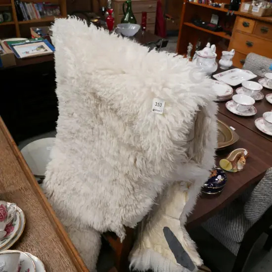 white sheepskin