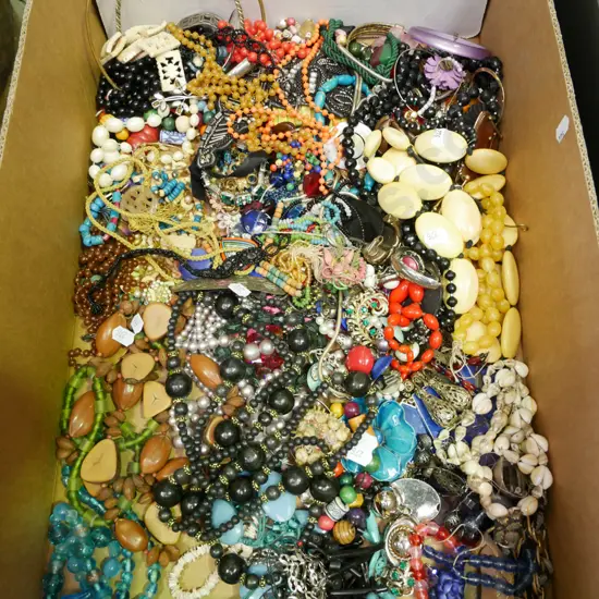 large box of costume jewellery