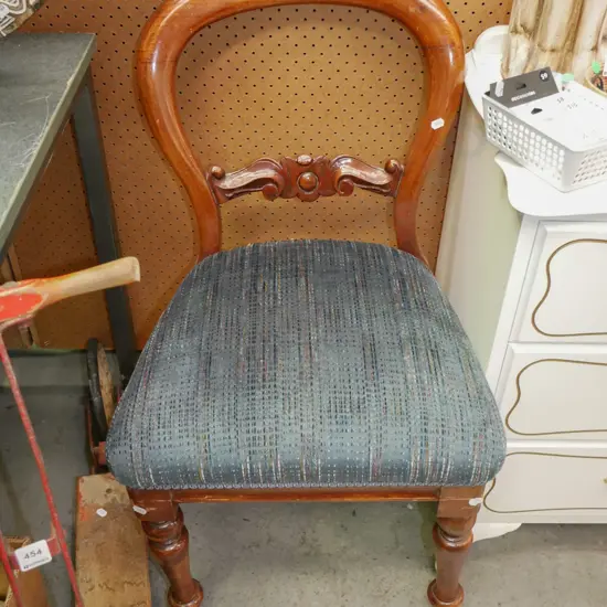 Victorian mahogany balloon back chair