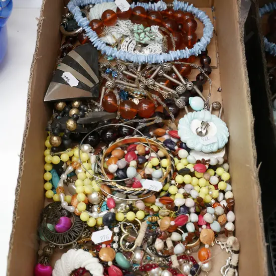 box of costume jewellery