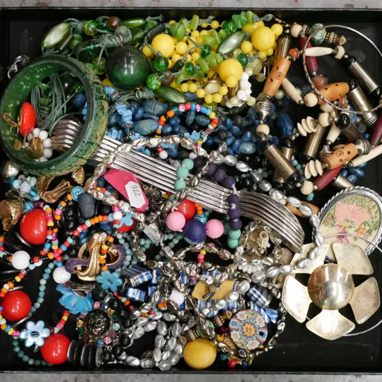 tray of costume jewellery