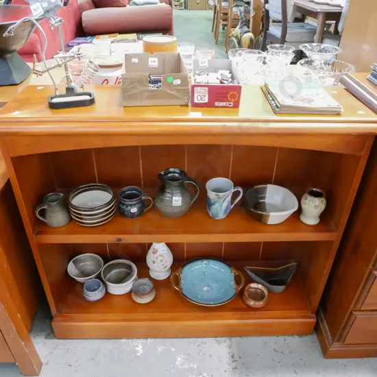 solid wood low bookcase H-810 W-960 D-270