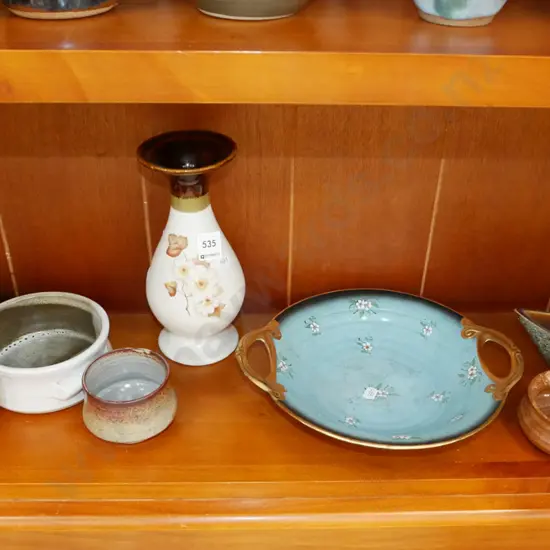 floral vase, Foley double handled bowl etc