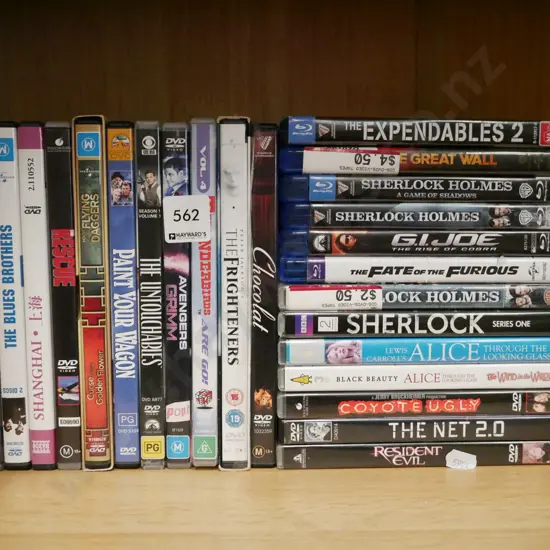 DVDs, blue rays