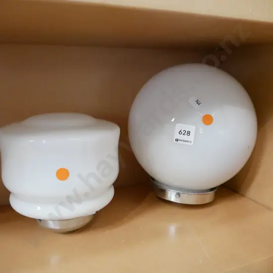 2x deco light fittings with journals - orange dots