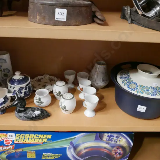 Norwegian lidded casserole, egg cups etc