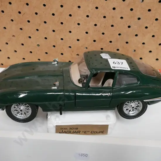 diecast model of e-type Jaguar