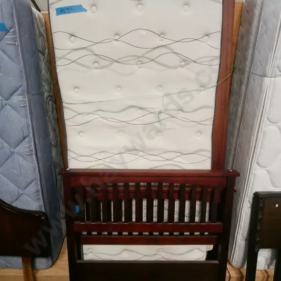 king single slat bed base mattress and headboard