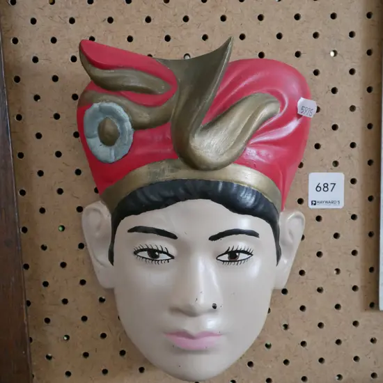painted ceramic wall head
