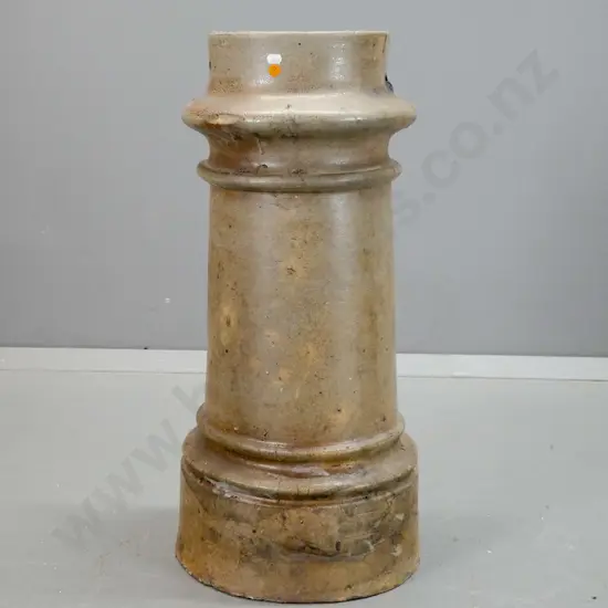 salt glazed chimney pot - some firing cracks and minor chipping around base and top rim H-700 D-340 at base
