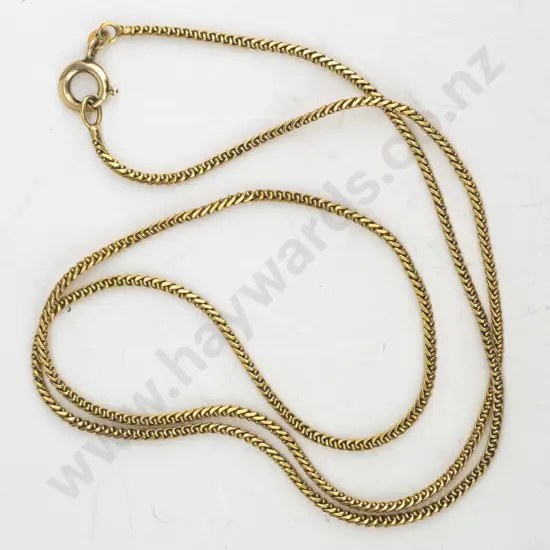 gold link chain stamped