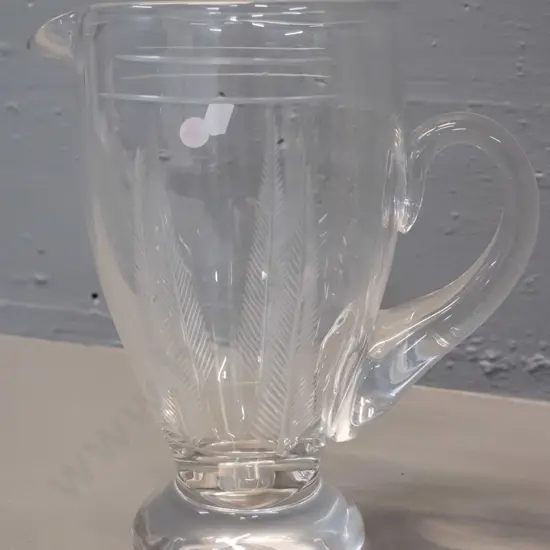 Stuart cut crystal fern motif water jug H-220 W-190