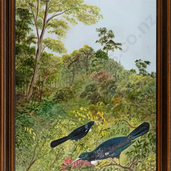 AJ McDonald 1989 - framed acrylic - tuis H-540 W-370