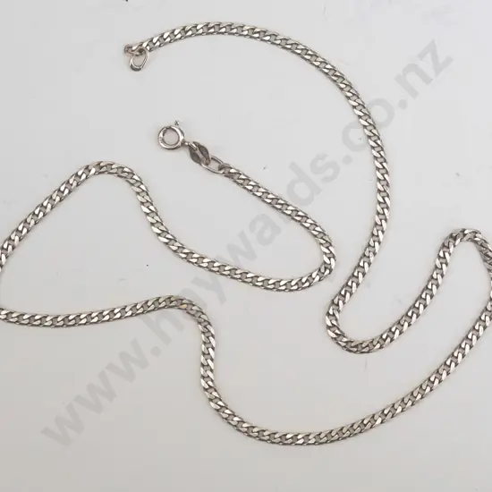 silver link necklace stamped 925
