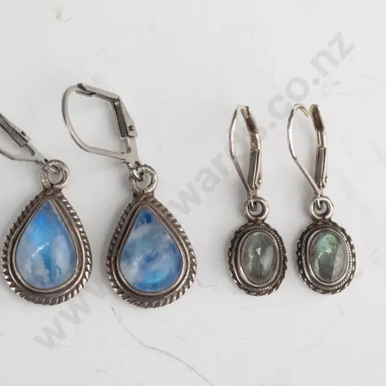 2 pairs of drop earrings