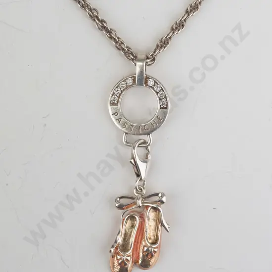 silver necklace stamped