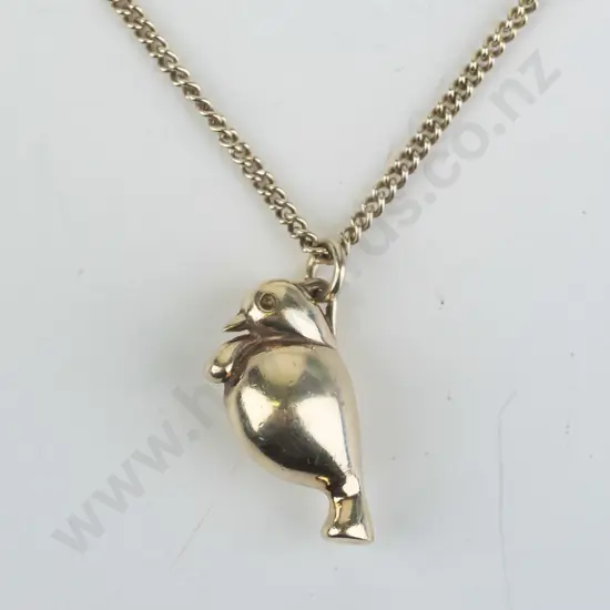 silver bird necklace stamped BOH NZ mint