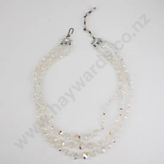 3 strand crystal necklace