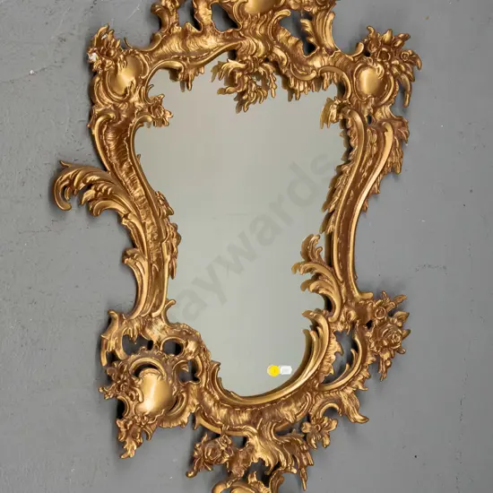 gilt framed wall mirror H-810 W-500