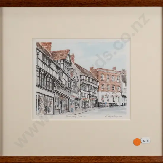 framed ltd edition print "Shrewsbury" H-150 W-170