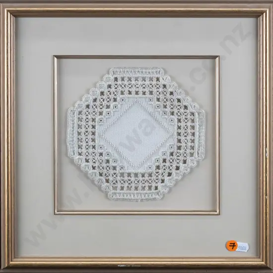 framed Hardanger handworked embroidery H-200 W-200