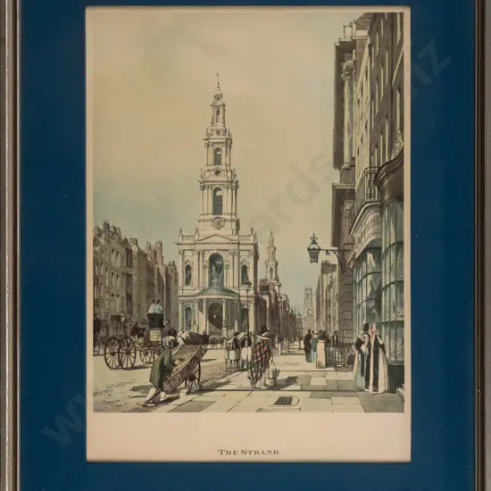 framed vintage print - The Strand H-280 W-220