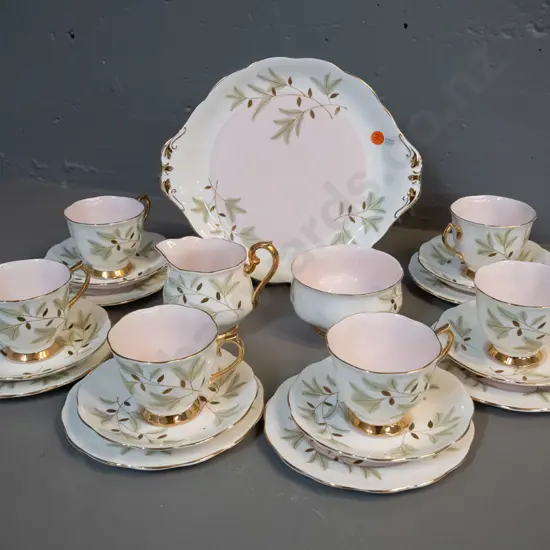 Royal Albert "Braemar" 21-piece tea set with cake plate