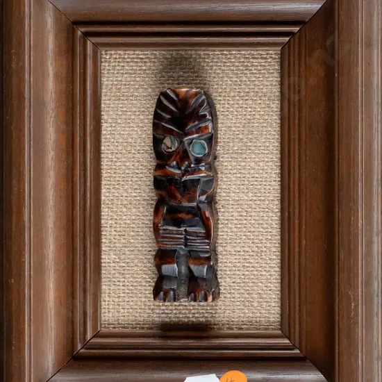 framed retro 3-dimensional carved wooden wall art H-140 W-90