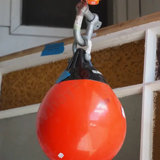 orange and black bouy, D shackle