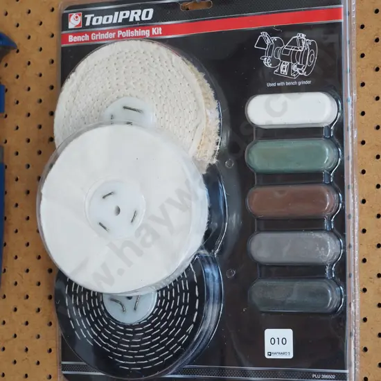 as-new Tool Pro bench grinder polishing kit