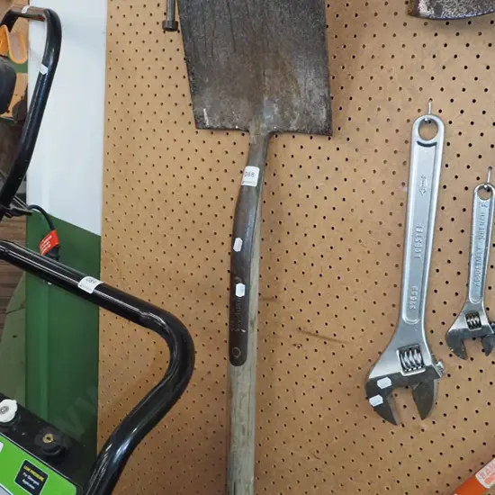 vintage wooden handled spade