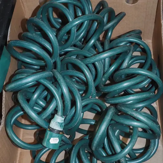 coiled garden hose