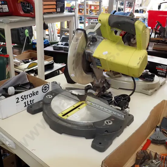 Ryobi compound mitre saw and accessories