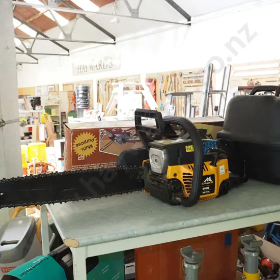 McCulloch chainsaw in plastic carry case